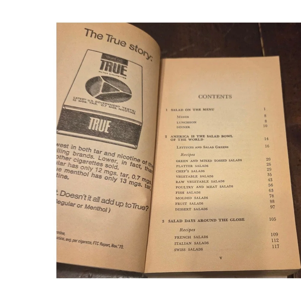 Bantam 2 in 1 Cookbook Vintage 1971 Multi Barbecue Salad Making Retro Recipes